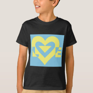 Love Yellow on Blue T-Shirt