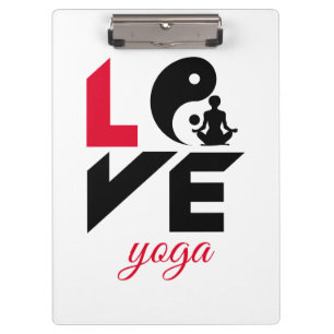 Love yoga clipboard