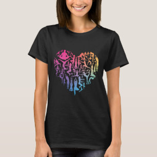 Love Yoga Heart Meditation Pose Men Girl Women Zen T-Shirt