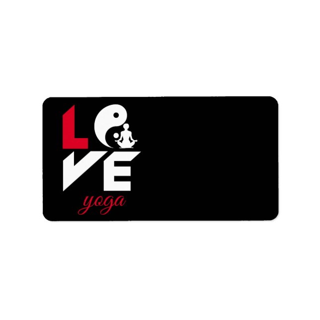Love yoga label (Front)