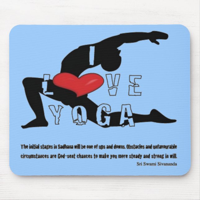 LOve YOga Mouse Pad (Front)