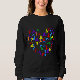 Love Yoga Poses Ver Sweatshirt