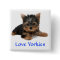 Love Yorkies Puppy Button Pin