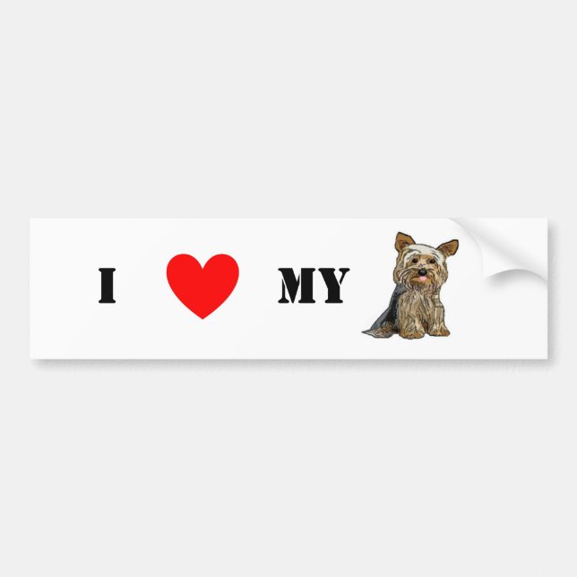 Love Yorkies Sticker (Front)