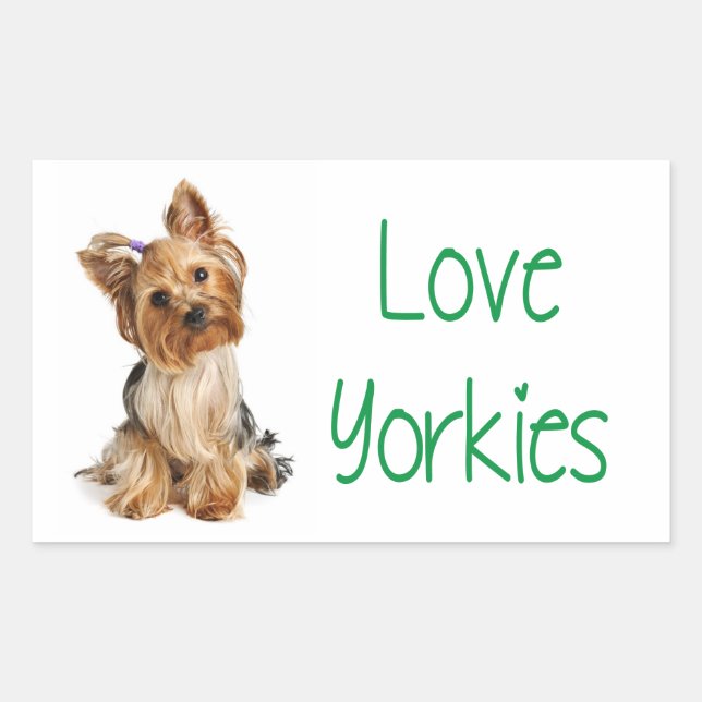 Love Yorkies Yorkshire Terrier Puppy Dog Sticker (Front)