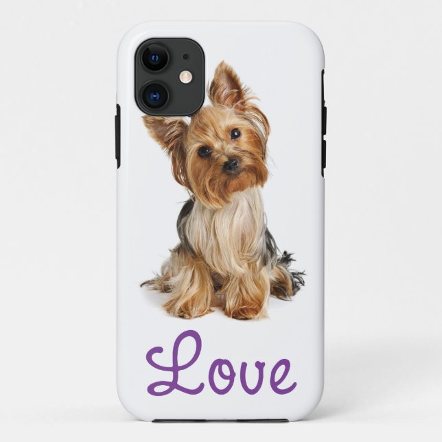 Love Yorkshire Terrier Puppy Dog iPhone 5 Coque (Dos)