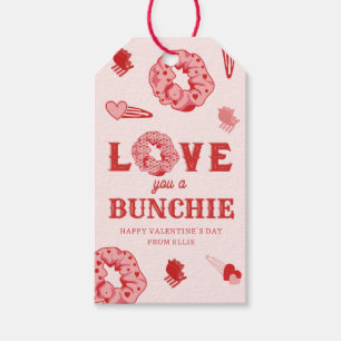 Love You A Bunchie Hair Valentine Gift Tags