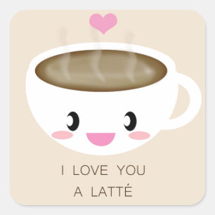 Love You a Latté Sticker (Feuille de 20)