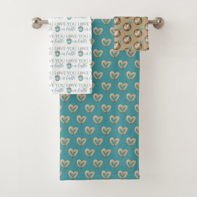 Love You A Latte Towel Set (Insitu)
