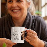 Love you Abuela Hearts Custom Two Photo Coffee Mug<br><div class="desc">Simple and sweet two photo coffee mug for Grandma: The hand lettered script reads WE LOVE YOU ABUELA with pretty hearts flourishes over your names. Personalize with your two favourite photos and make this a modern,  trendy keepsake gift for a beloved grandmother.</div>