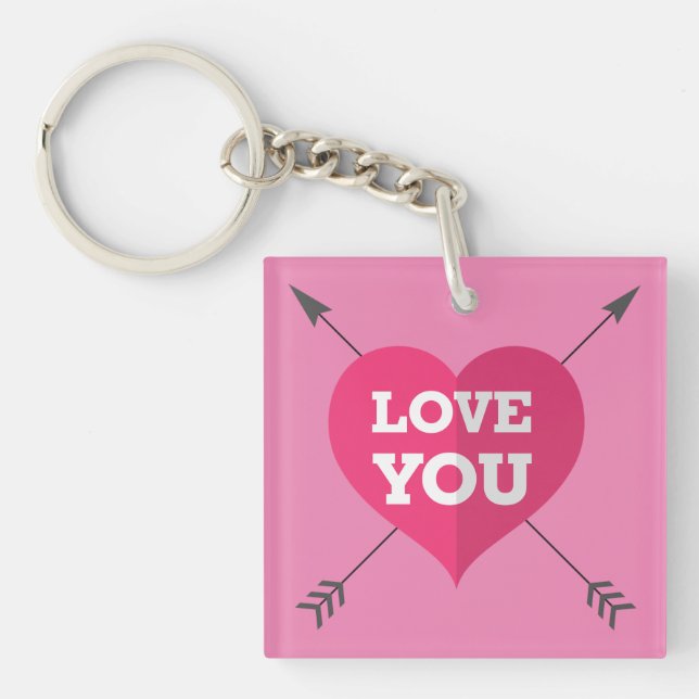 Love You Acrylic Keychain (Front)
