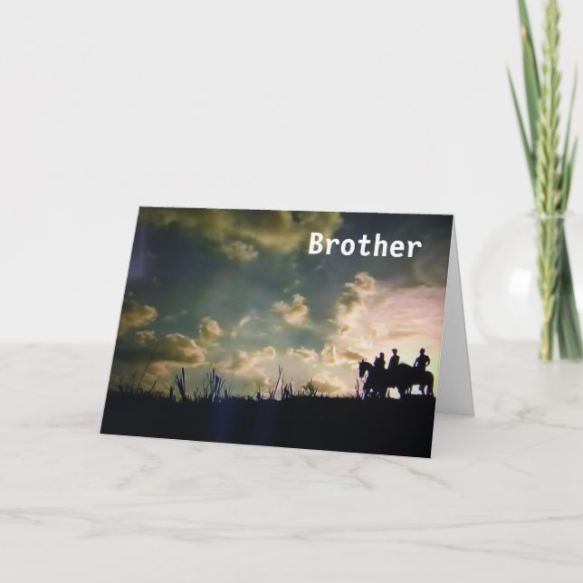 LOVE YOU AND HAPPY BIRTHDAY ***BROTHER*** CARD (Front)