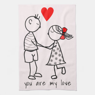 Love - You Are My Love - Kitchen Towel