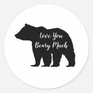 Love You Bear Mountain  Classic Round Sticker