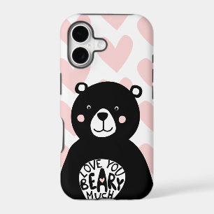 Love you Beary Much Cute Bear Girly Pink Heart