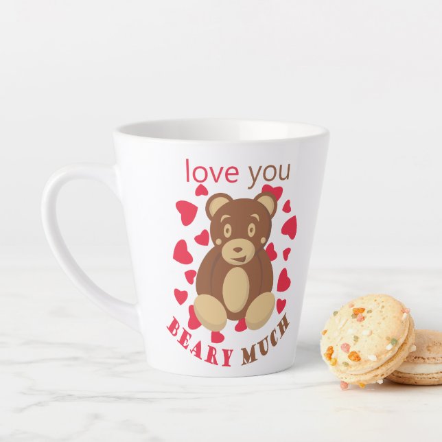 Love you beary much for Valentine's Day Latte Mug (In Situ)