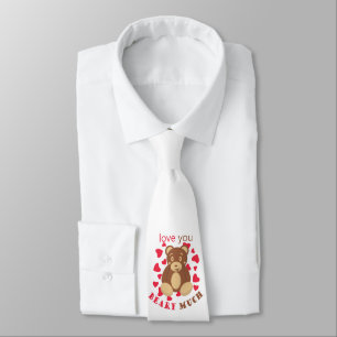 Love you beary much for Valentine's Day Tie