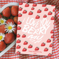 Love You Berry Much Red Strawberry Valentine's