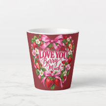 Love You Berry Much Strawberry Mug | Pink