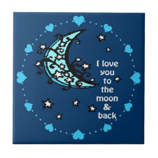 Love you blue moon tile