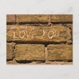 love you_bricks postcard