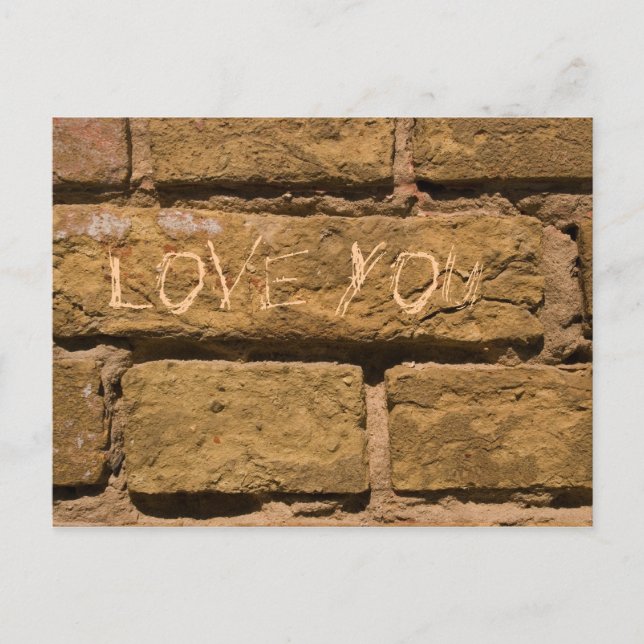 love you_bricks postcard (Front)