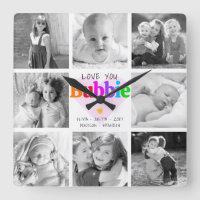 Love You Bubbie Colourful Modern 8 Photo Collage