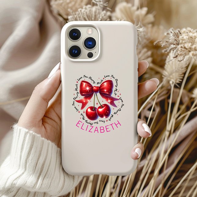 Love You Cherry Much Valentine Personalized Case-Mate iPhone Case (Creator Uploaded)