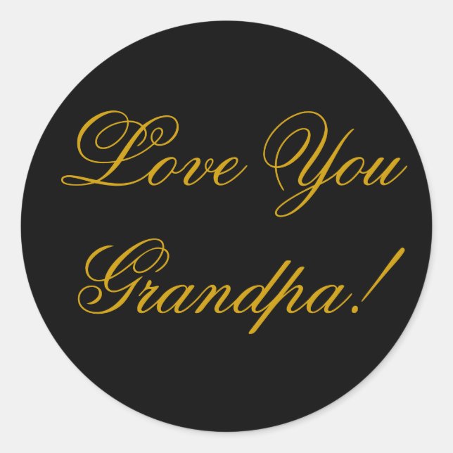 LOVE YOU CLASSIC ROUND STICKER (Front)