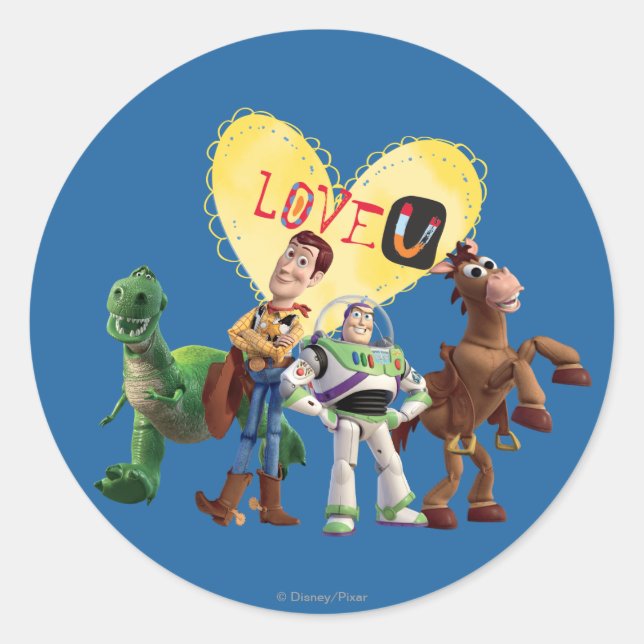 Love You Classic Round Sticker (Front)