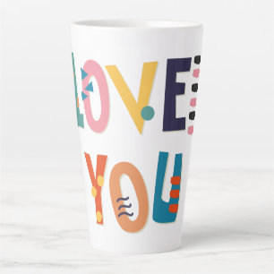 Love You Colours Latte Mug