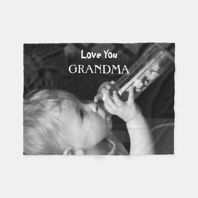 Love you - Create your own photo Fleece Blanket (Front (Horizontal))