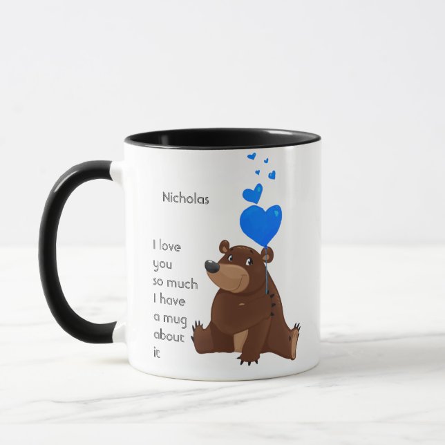 Love You Custom Name So Much Fun Quote Mug (Left)
