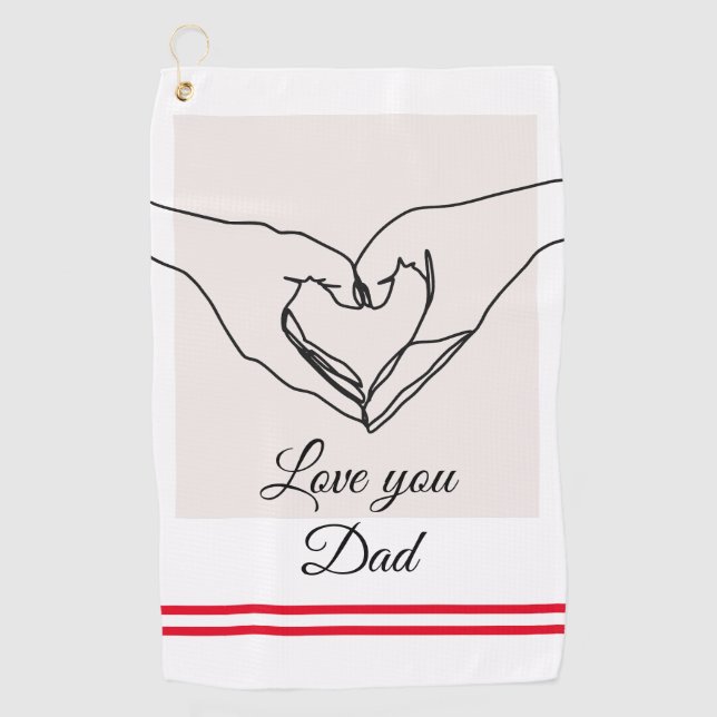 Love You Dad Custom Best golf towels (Front)