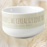 Love You Dad Custom Fathers Day Cereal Bowl<br><div class="desc">Perfect for the breakfast or brunch loving dad! This adorable cereal bowl makes a great birthday or Father’s Day gift. Add the kids names using the personalization feature.</div>