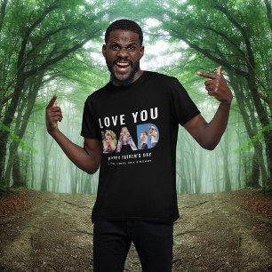 Love You Dad Custom Photo Collage Limited Edition T-Shirt