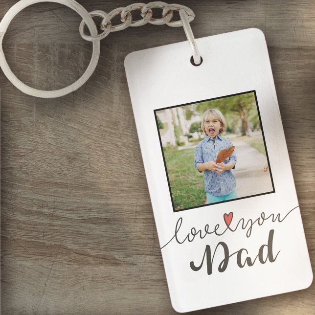 Love You Dad Fête des pères photo | PORTE - CLÉ (Créateur téléchargé)