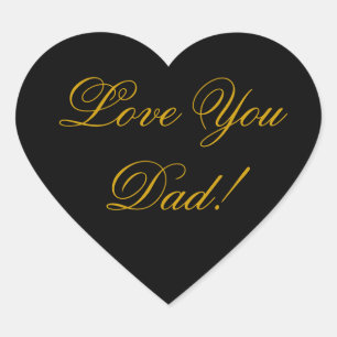 LOVE YOU DAD HEART STICKER