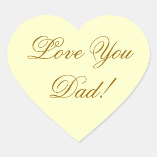 LOVE YOU DAD HEART STICKER