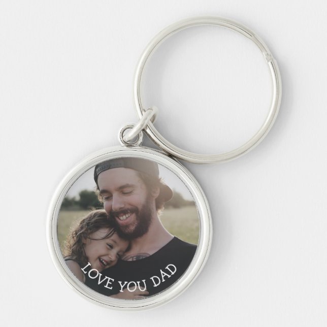 Love you Dad, Personalized Photo Key Chain (Front)