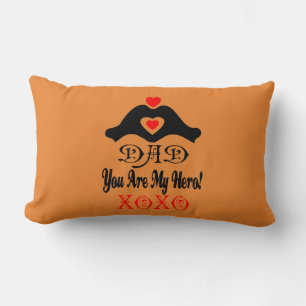 ❤↷Love You Dad, You are My Hero Fabulous Lumbar Pillow