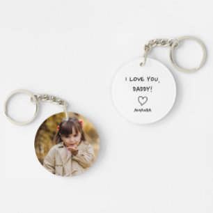 Love You Daddy From Daughter Photo Keychain