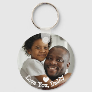 Love You Daddy Photo Fathers Day Keychain