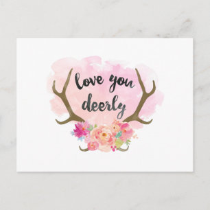 Love You Deerly Postcard