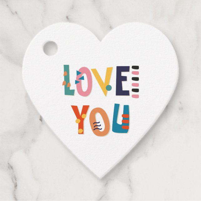 Love You Favour Tag (Front)