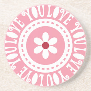 Love You Flower Coaster