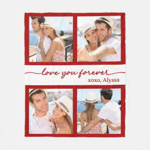 Love You Forever 4 Photo Fleece Blanket