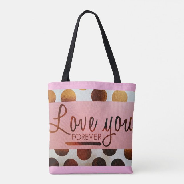 "Love You Forever" All-Over-Print Tote Bag (Back)