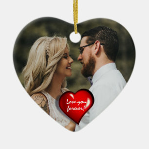 Love You Forever Couple's Ceramic Ornament