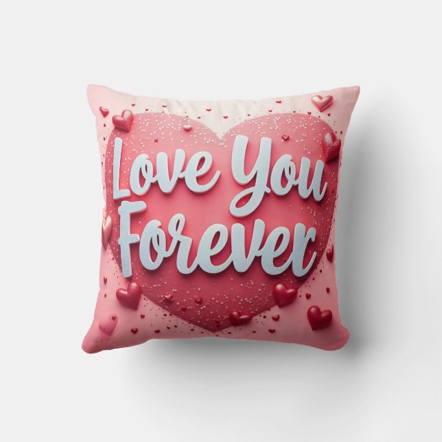 Love You Forever Coussin - Cadeau de la Saint-Vale (Verso)